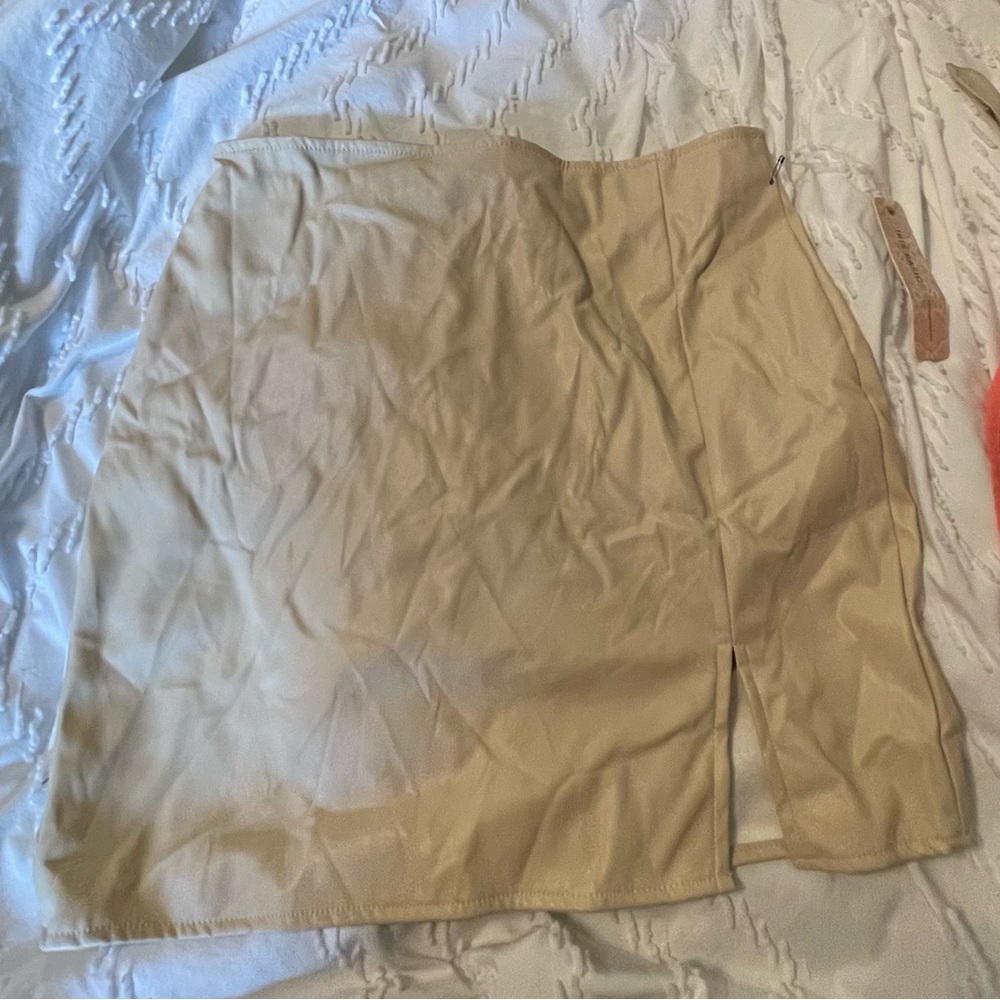Faux leather skirt